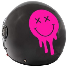 Adesivo stickers casco moto auto smile viso sorride goccia macchia bolla 2232