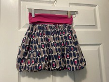 MINI BODEN Girls Pink/Blue Modern Print 100 Cotton Bubble Skirt Size 9-10 Years