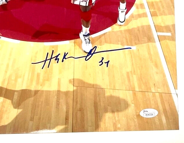 Hakeem Olajuwon Signed 16X20 Photo JSA Houston Rockets W360756 - Image 2 of 3