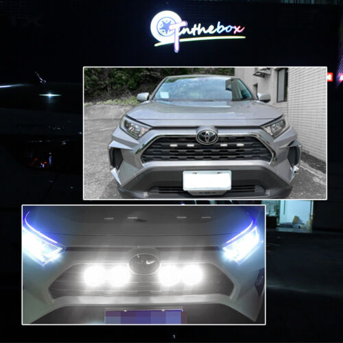 Smoke White Raptor-Style LED Light For Toyota RAV4 2019+ Front Grill/Grille Mesh - Picture 9 of 9