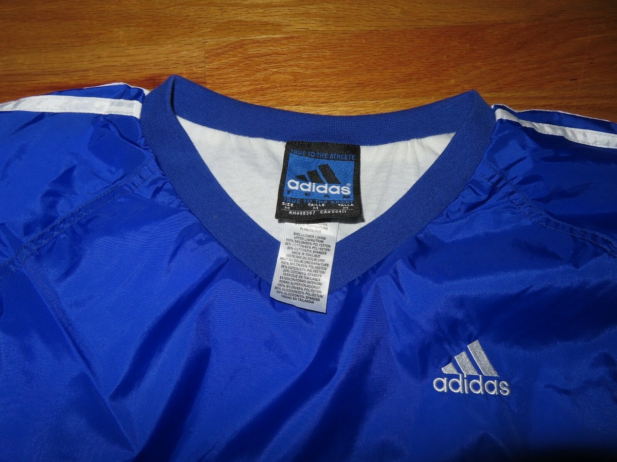 Vintage Adidas Label ADIDAS Logo Zippered (MED) Windbreaker V-Neck Jacket - Main Image