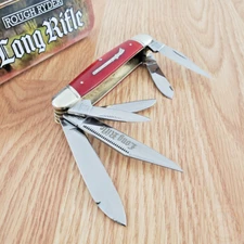 Rough Ryder Stockman Pocket Knife Stainless Steel Blades Smooth Bone Handle