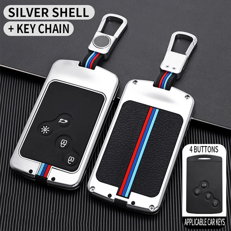 Zinc Alloy Remote Key Fob Case Shell Card Cover For Renault Megane Clio Duster - Image 4 of 4