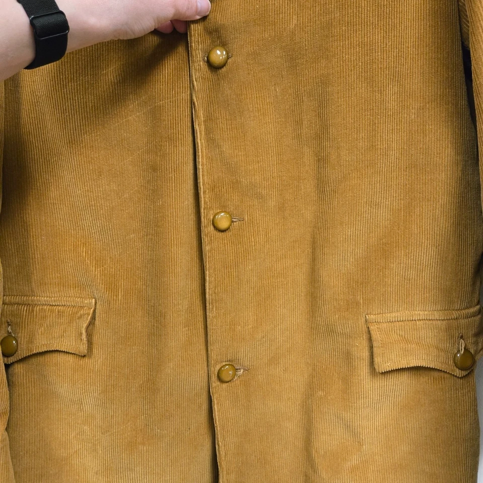 Vintage Pioneer Wear Men's 46 L Brown Camel Corduroy Western Blazer Jacket Sport - Image 4 of 4