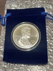 1909-S Lincoln Wheat Penny Round 2oz .999 FINE SILVER BU in Capsule & GIFT POUCH