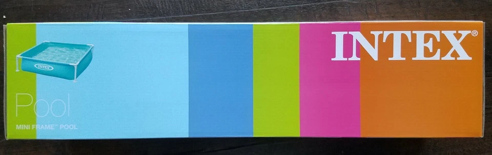 Intex Mini Frame Pool 48"x48" Square Kinder Wading Kiddie Swimming Pool Blau [NEU] - Bild 2 von 4