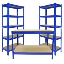 Monster Racking Monster Racking 2 x T-Rax 75cm Blue & Metal Storage Workbench