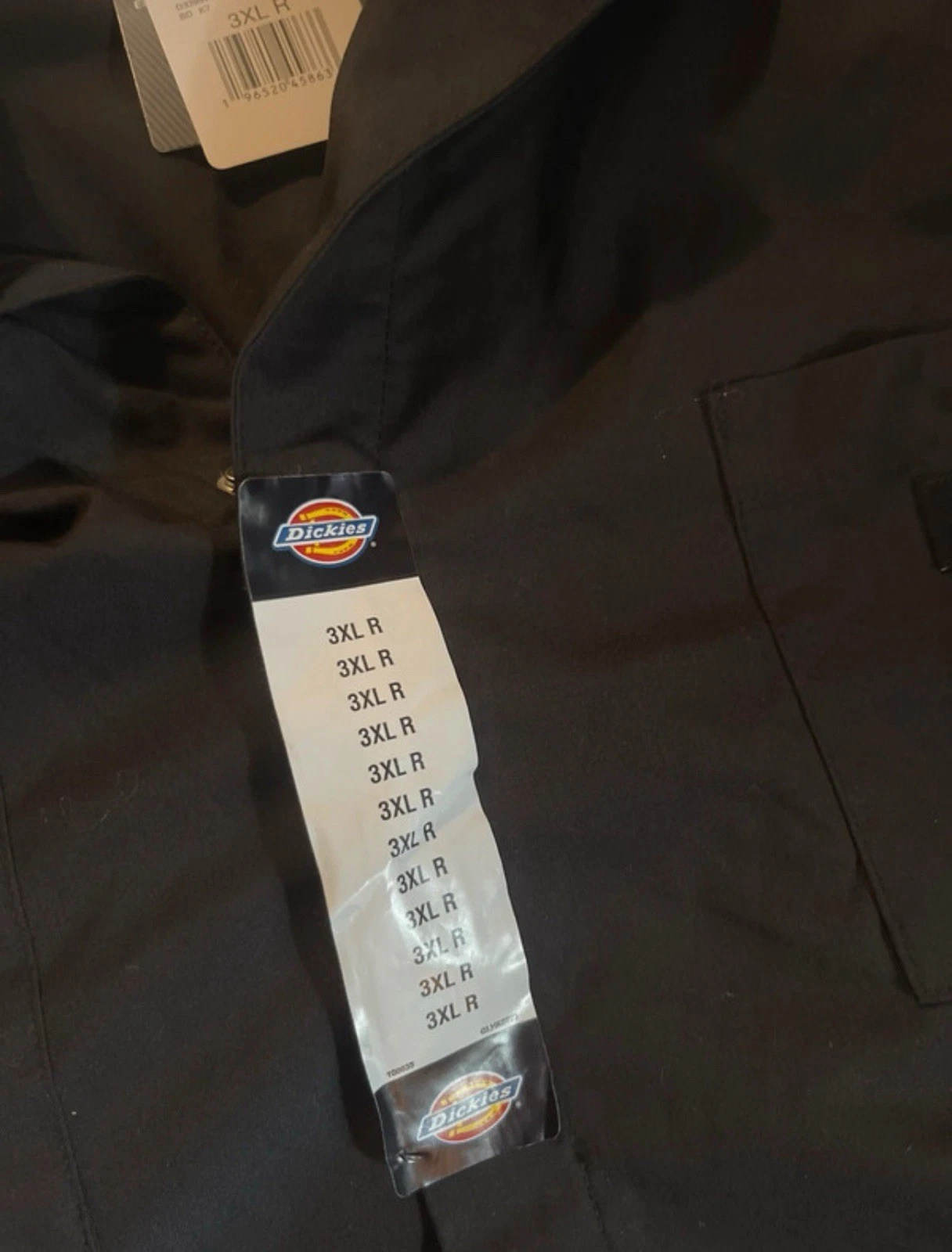 Dickies Black Short Sleeve Coverall Stain Release Bi-Swing Back Relaxed 3XL - product detail image 8