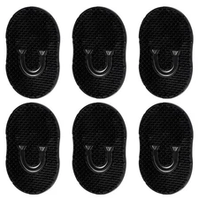 6 Pack Palm Combs for Men Portable Pocket Hair Brush Soft Scalp Massage Black