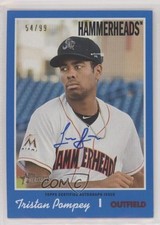 2019 Heritage Minor League Edition Real One Blue 54/99 Tristan Pompey Auto r7d