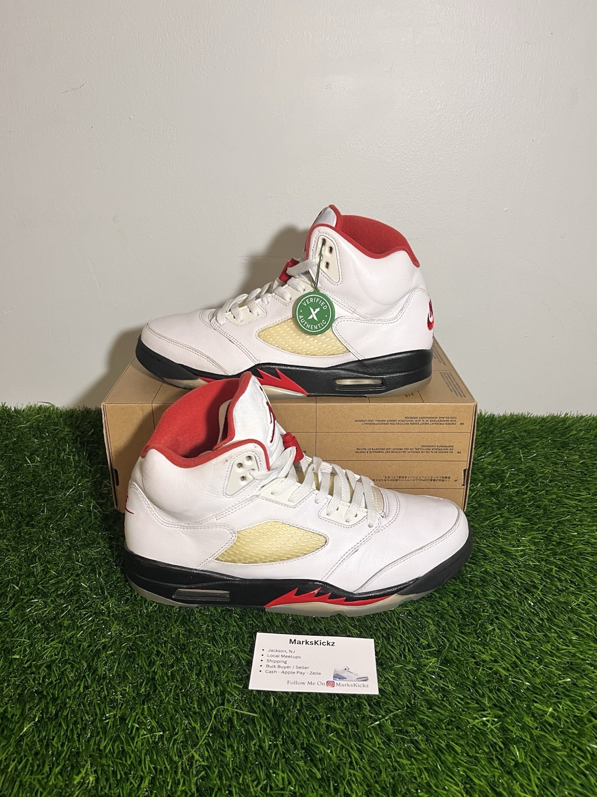 air jordan 5 retro white fire red 2020 size 10.5