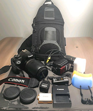 Canon Eos Rebel XSi DS126181 Black Digital SLR Camera Bundle EUC Tested Bundle