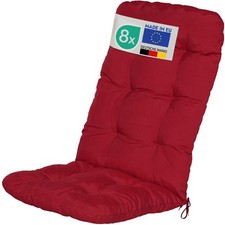 8 Sitzkissen Polster Auflage Kissen Hochlehner Rückenkissen Stuhlkissen Auflagen