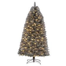 6 ft Prelit Black Christmas Tree with Lights Halloween Tree 6ft Laser Black
