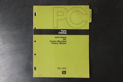 John Deere 397 Center-Mounted Rotary Mower Parts Catalog PC-1375 Manual
