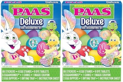 PAAS Deluxe Easter Egg Decorating Kit - 112 Pieces - 2 Pack