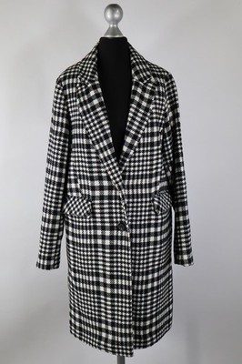 Primark schwarz-weiß-karierter Mantel Herbst/Winter Gr.36/S