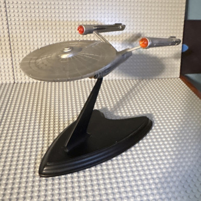 Franklin Mint Star Trek Starship Enterprise NCC-1701 Pewter Ship  with Stand