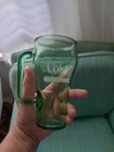Coca-Cola Mug glass Whataburger Cowboy Green vintage