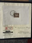 1936 Germany Horses Souvenir Sheet (Scott B90) on Registered First Day Cover