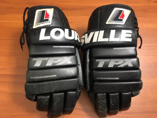 LOUISVILLE TPX HOCKEY GLOVES BLACK WHITE TPXGL4 BLACK WHITE VINTAGE