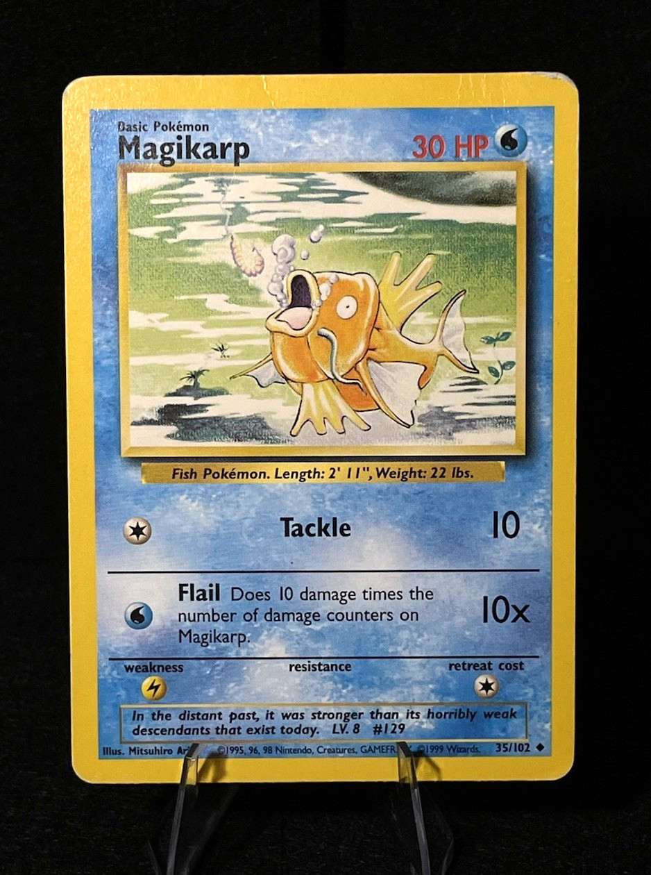 Pokémon Magikarp 35/102 Base Set 1999 Wizards Regular MP Vintage TCG