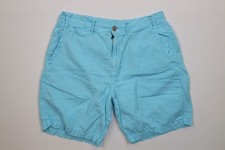 Vintage Y2K Ralph Lauren Mens Size 33 Linen Blend Above Knee Chino Shorts Blue