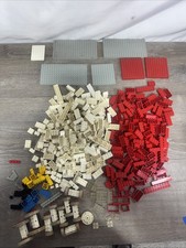 Vintage 1960's mixed lot of LEGO's- Red, White, Blue, Yellow Clear- Wheels