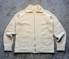 Vintage 60s Cowichan Knit Talon Zip Cardigan Sweater