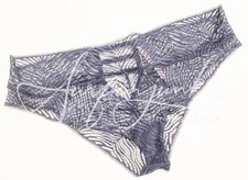 Victoria Secret Vintage Panty XL Navy Blue Lace Bikini Tanga Hipster Cheeky New