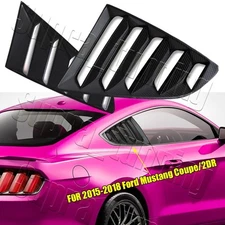 Carbon Style For Ford Mustang 1/4 Quarter Side Window Louver Scoop Cover Vent