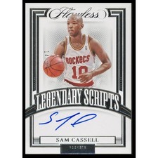 2021-22 Panini Flawless Sam Cassell Legendary Scripts #/25 On-Card Auto