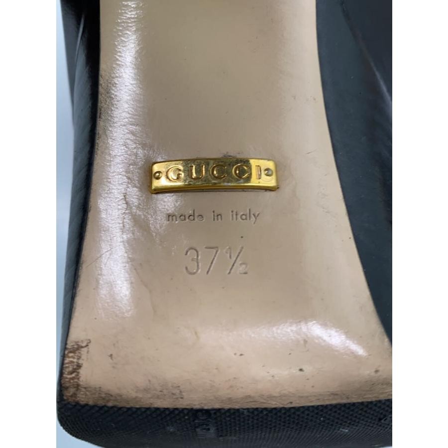 GUCCI Gold Hardware Leather Loafers Dress Shoes Size:37.5/JP:24.5 141150K Authen thumbnail 5