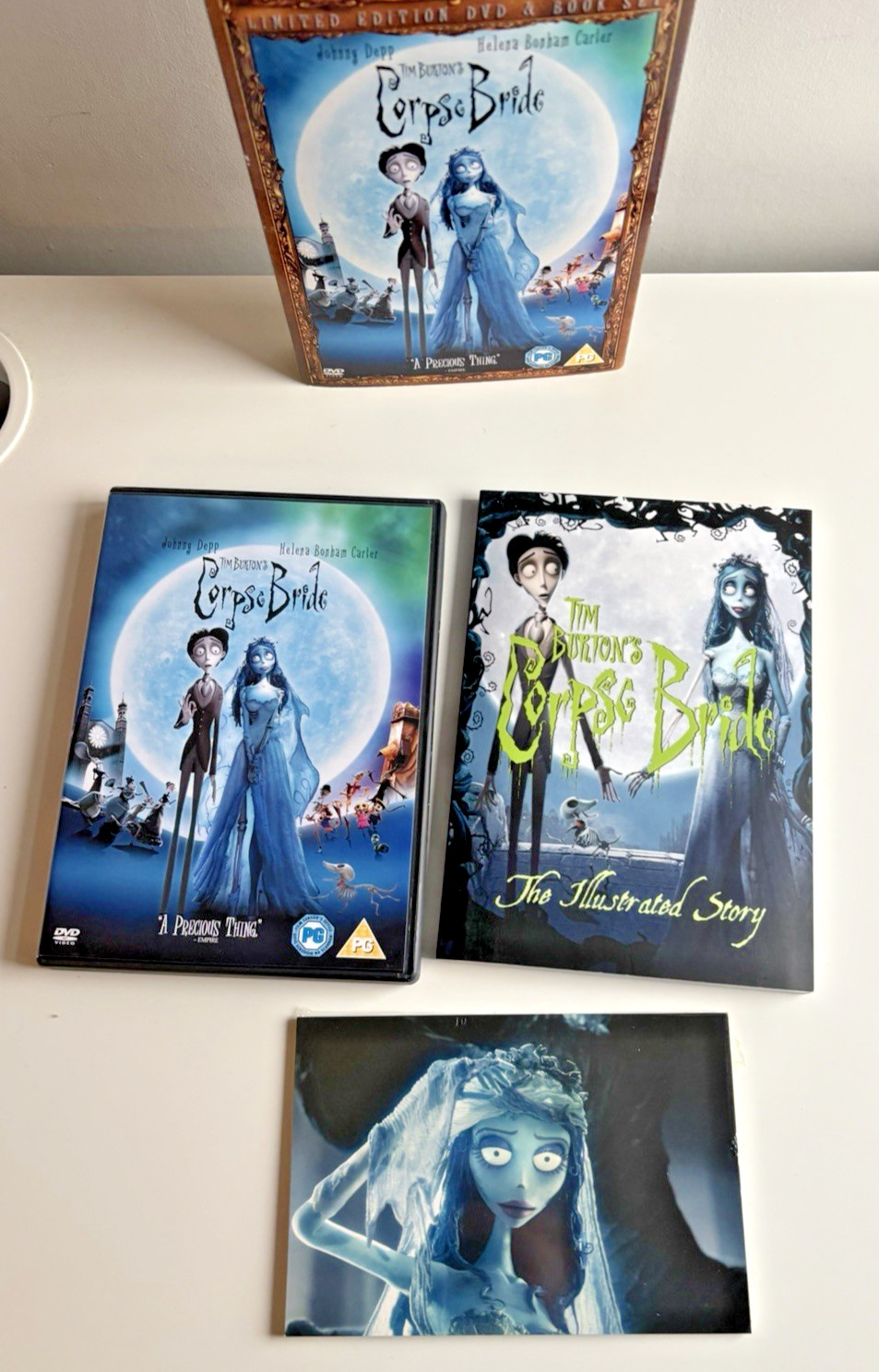Tim Burton's Corpse Bride Limited Edition DVD with Book & Postcards Rare VGC