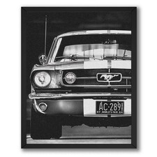 InkFlow Vintage Mustang Photography Poster - Classic Car Art Print for Automo...