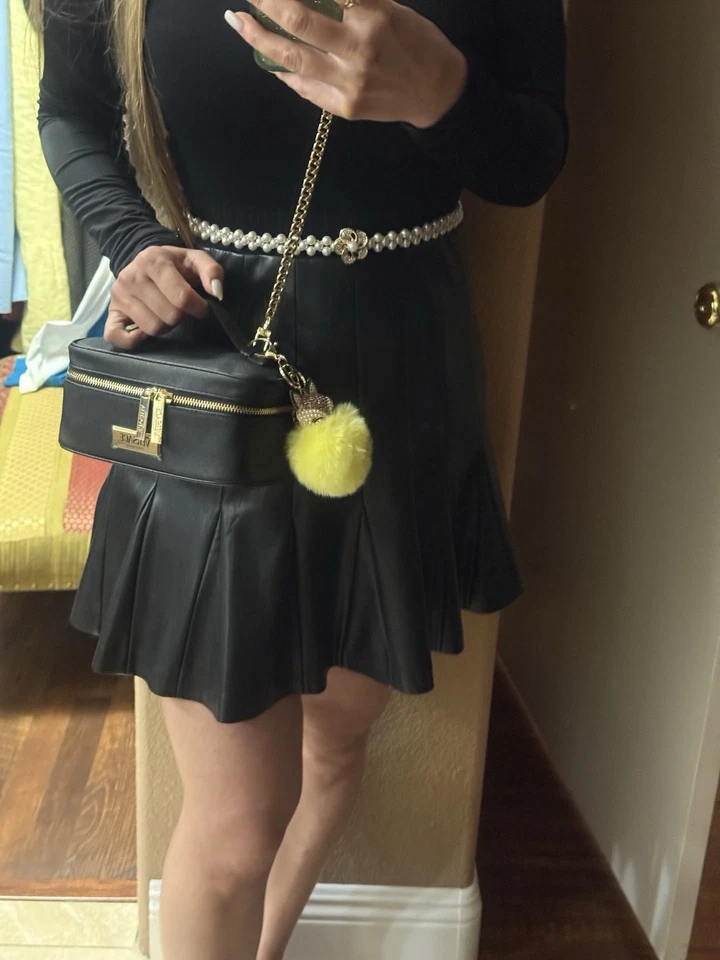 NWOT Versace Limited Edition Black Vanity Case, Shoulder Bag Crossbody+Bag Charm - Image 3 of 4