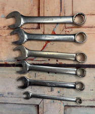 Snap On Sae Stubby Combination Wrench Set 12 Point 6pcs