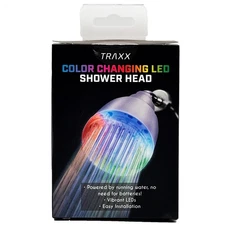 Shower Head 7 Color Changing LED Light Shower Head High Pressure No Batteries