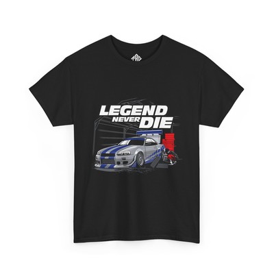 Legend Never Die Paul Walker Skyline R34 T-Shirt | JDM Car Tribute Tee