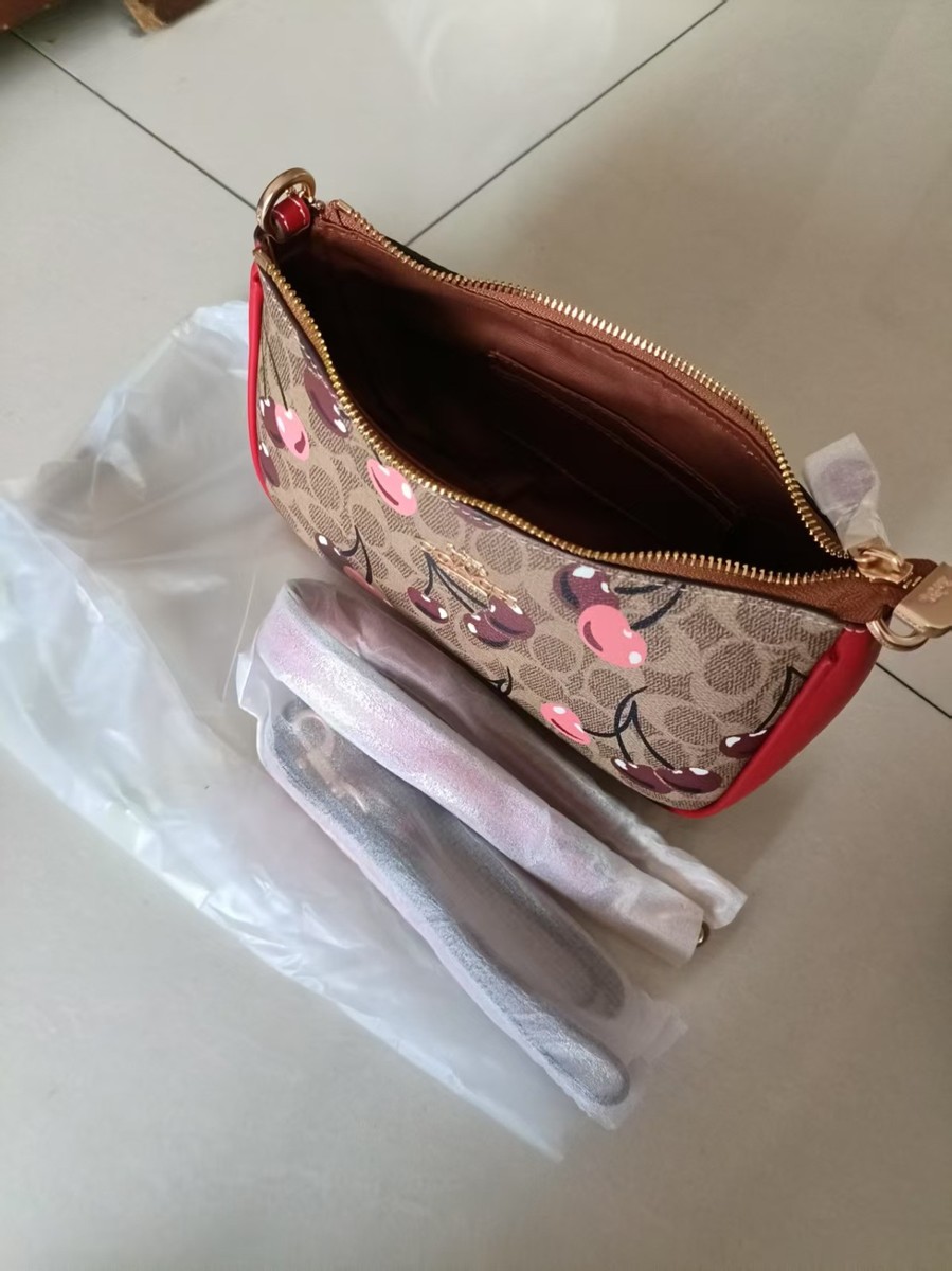 COACH Teri Shoulder Bag in Signature Canvas Cherry Print