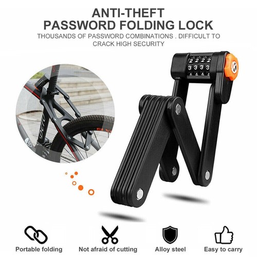 Lucchetto Bici Pieghevole: Lucchetto Combinato con Supporto, Alta Sicurezza - Foto 2 di 7