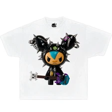 TOKIDOKI MOODY Boxy Vintage Shirt Graphic T-shirt Oversized Streetwear Y2K Unise
