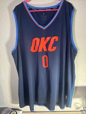 Russell Westbrook OKC Thunder #0 Men's 5XL NBA Fanatics Blue