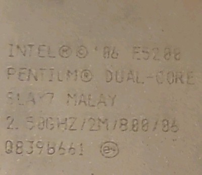 Intel Pentium E5200 2.5GHz Dual-Core (EU80571PG0602M) Processor