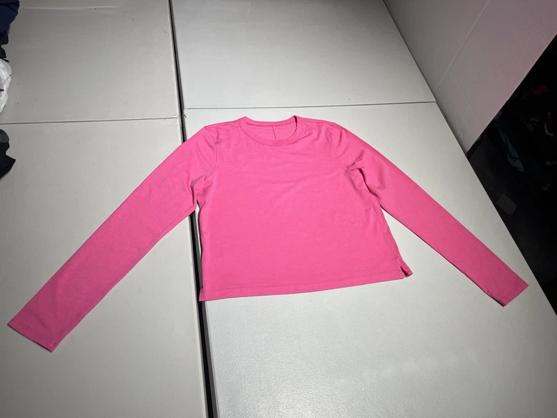 lululemon cropped sonic cotton thin yoga gym shirt