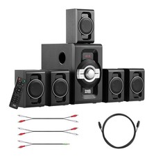 Acoustic Audio 5.1 Bluetooth 6 Speaker System Home Theater Surround Sound NEW