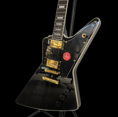 #ad Factory EX Black Electric Guitar Mahogany Body Rosewood Fretboard Gold Hardware $228.05