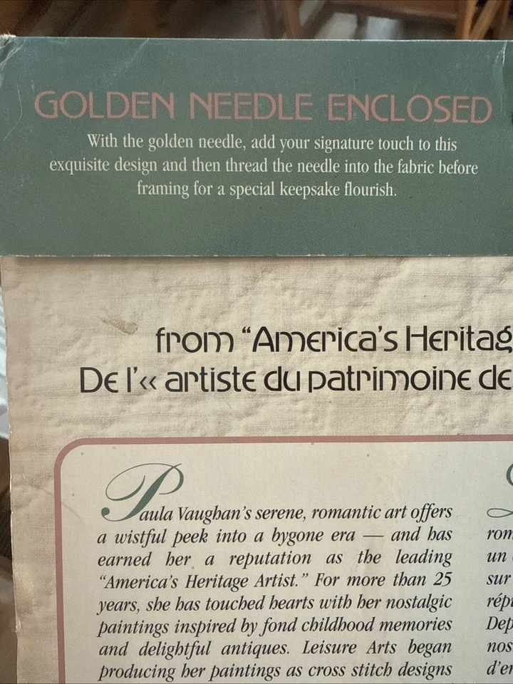 Kit de punto de cruz contado de Paula Vaughan rosas de verano aguja dorada 113965 Foto 3 de 4