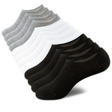 6 Pairs Unisex Cotton Spandex Invisible Low Cut Breathable No Show Ankle Socks