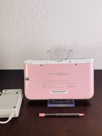 Nintendo 3DS XL Pink Handheld English Console Charger Stylus SD US TESTED READ